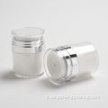 Nuovo design da 15 ml di barattoli cosmetici d'aria d'aria d'aria in argento da 30 ml da 50 ml contenitori per lozione per pompa bianca